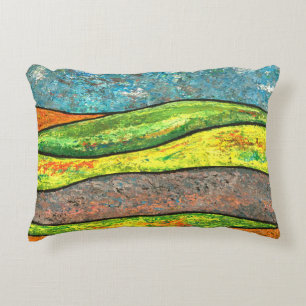 Abstract Landscape Accent Kussen