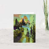 Abstract Landscape Blank Note Card Bedankkaart (Voorkant)