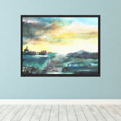 Abstract Landscape Canvas Afdruk (Insitu (Houten vloer))