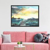 Abstract Landscape Canvas Afdruk (Insitu (Woonkamer))