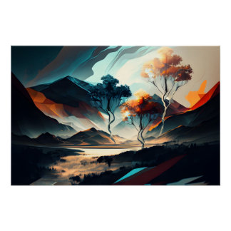Abstract Landscape Perfect Poster