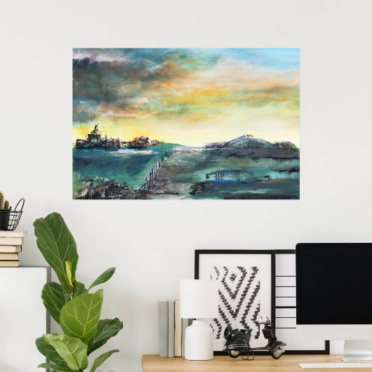 Abstract Landscape Poster (Thuiskantoor)