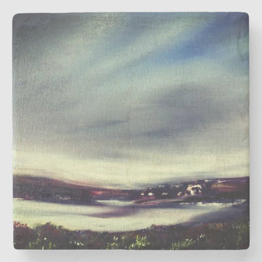 Abstract Landscape Stenen Onderzetter (Voorkant)