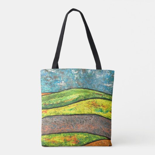 Abstract Landscape Tote Bag (Achterkant)