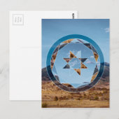 Abstract landscape with geometrical shapes briefkaart (Voorkant / Achterkant)