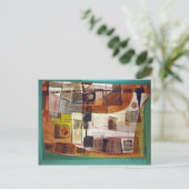 Abstract landschap 23,5 x 16,75 briefkaart (Staand voorkant)