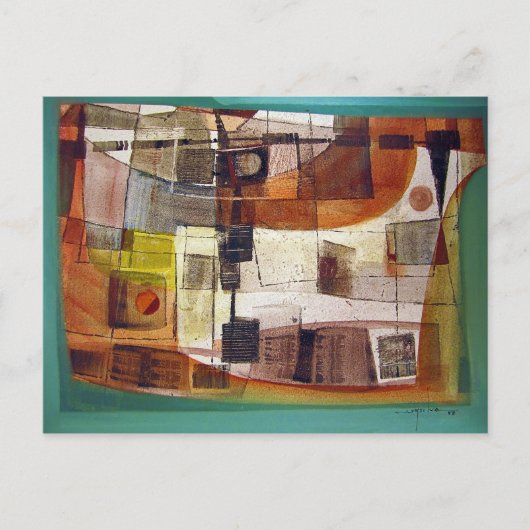 Abstract landschap 23,5 x 16,75 briefkaart (Voorkant)