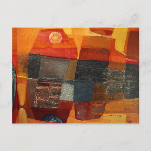 Abstract landschap 23x17 briefkaart (Voorkant)