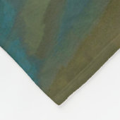 Abstract Landschap Blauw Geel Bruin Fleece Deken (Hoek)