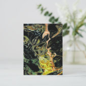 abstract landschap "Bomen in een veld, herfst" Briefkaart (Staand voorkant)