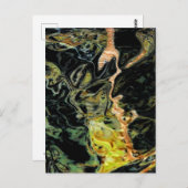 abstract landschap "Bomen in een veld, herfst" Briefkaart (Voorkant / Achterkant)