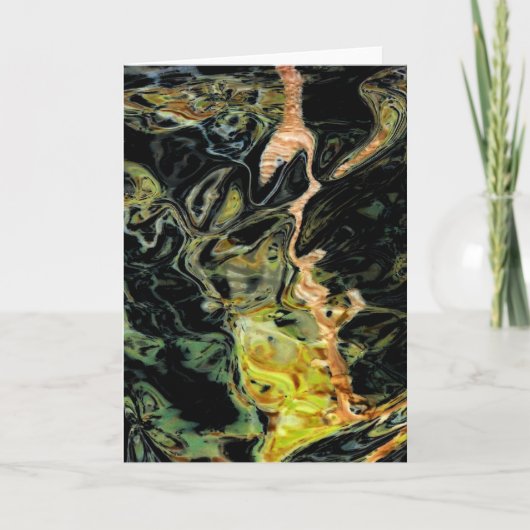abstract landschap "Bomen in een veld, herfst" Kaart (Voorkant)