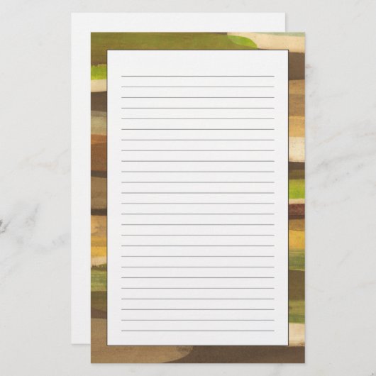 Abstract landschap briefpapier (Voorkant / Achterkant)