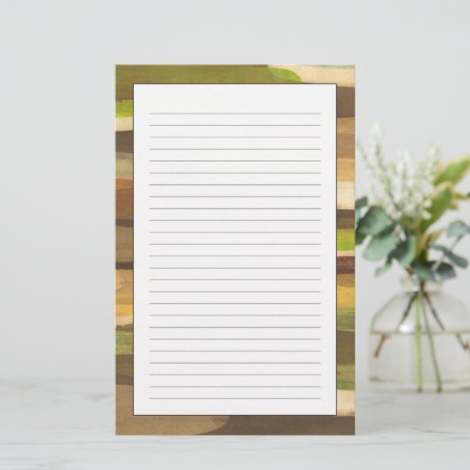 Abstract landschap briefpapier (Staand voorkant)