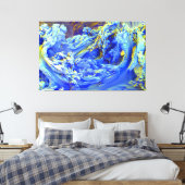 Abstract Landschap Canvas Afdruk (Insitu (Slaapkamer))