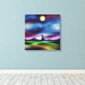 Abstract landschap canvas afdruk (Insitu (Houten vloer))