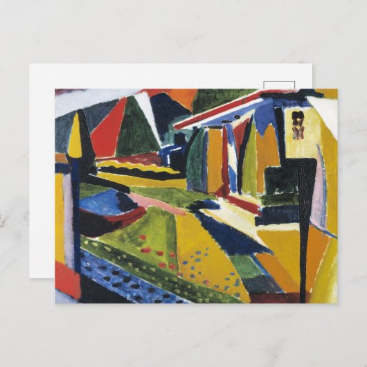 Abstract landschap, door Henry Lyman Sayen; Briefkaart (Voorkant / Achterkant)