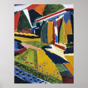 Abstract landschap, door Henry Lyman Sayen, Poster