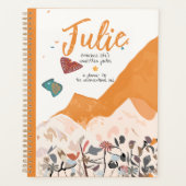 Abstract landschap en wilde bloemen, een boho geïn planner (Voorkant)