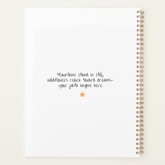 Abstract landschap en wilde bloemen, een boho geïn planner (Achterkant)