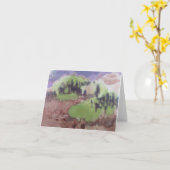 Abstract landschap - figuur in groen heuvelachtig  kaart (Gele Bloem)