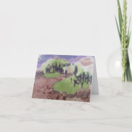 Abstract landschap - figuur in groen heuvelachtig kaart