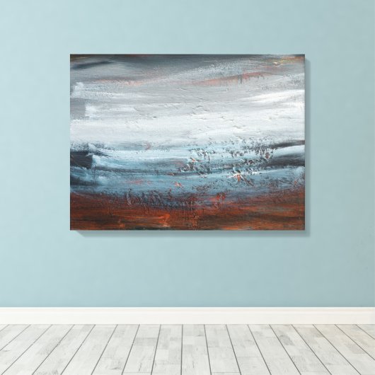 Abstract Landschap Fine Art Print op Canvas (Insitu (Houten vloer))