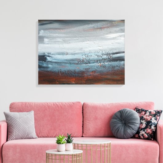 Abstract Landschap Fine Art Print op Canvas (Insitu (Woonkamer))