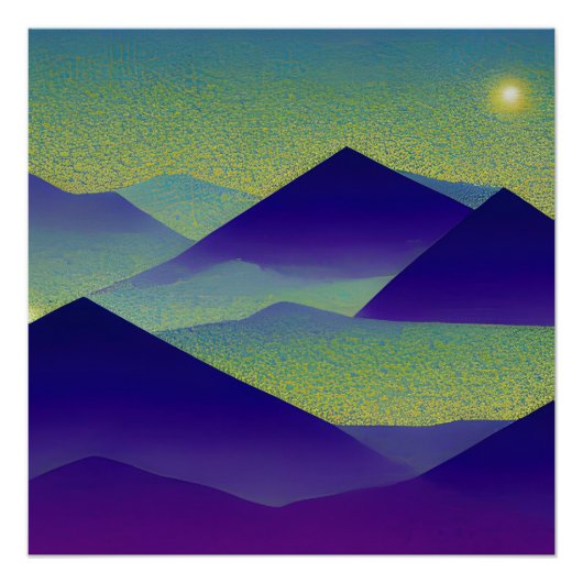 Abstract Landschap Gevallen Ster 23 Perfect Poster (Voorkant)