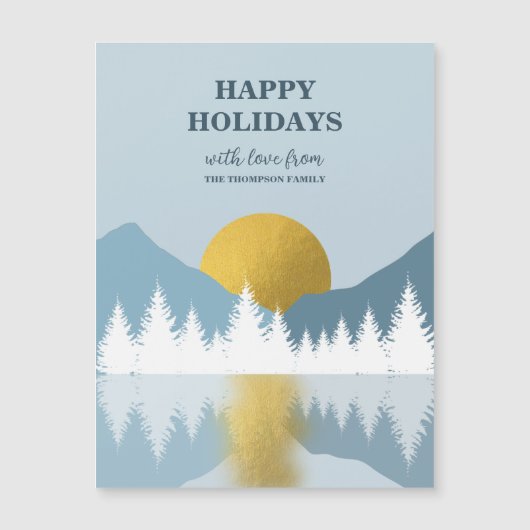 Abstract landschap Golden Prettige feestdagen (Voorkant)