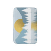 Abstract landschap Golden Winter Sunset Sunrise Badmat (Voorkant Verticaal)