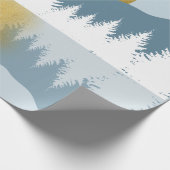 Abstract landschap Golden Winter Sunset Sunrise Cadeaupapier (Hoek)