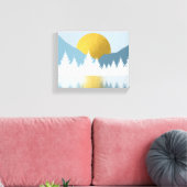 Abstract landschap Golden Winter Sunset Sunrise Canvas Afdruk (Insitu (Woonkamer))