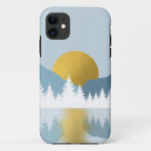 Abstract landschap Golden Winter Sunset Sunrise Case-Mate iPhone Case (Achterkant)