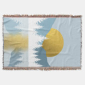 Abstract landschap Golden Winter Sunset Sunrise Deken (Voorkant)