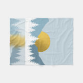 Abstract landschap Golden Winter Sunset Sunrise Fleece Deken (Voorkant (Horizontaal))