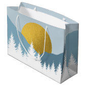 Abstract landschap Golden Winter Sunset Sunrise Groot Cadeauzakje (Achterkant Gekanteld)