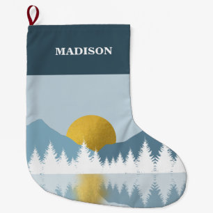 Abstract landschap Golden Winter Sunset Sunrise Grote Kerstsok