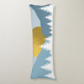 Abstract landschap Golden Winter Sunset Sunrise Lichaamskussen (Voorkant Verticaal)