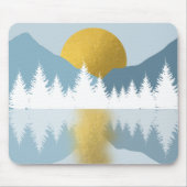 Abstract landschap Golden Winter Sunset Sunrise Muismat (Voorkant)