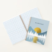 Abstract landschap Golden Winter Sunset Sunrise Notitieboek (Binnen)