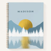 Abstract landschap Golden Winter Sunset Sunrise Notitieboek (Voorkant)