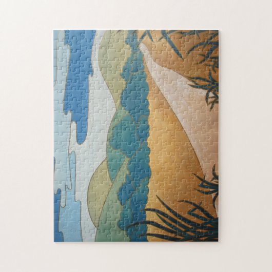 abstract landschap hedendaagse kunst legpuzzel (Verticaal)