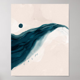 abstract landschap "kalm" poster