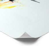 Abstract Landschap, Kleurrijk Acrylschilderij Poster (Hoek)