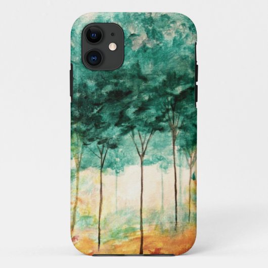 Abstract landschap Kunst bebost schilderen Case-Mate iPhone Case (Achterkant)