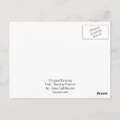 Abstract landschap Kunst Rode Skinny Trees schilde Briefkaart (Achterkant)