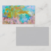 Abstract landschap Kunstboomroze Aqua Flowers Visitekaartje (Voorkant / Achterkant)