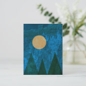 Abstract landschap Kunstgebergte Moon Sky Briefkaart (Staand voorkant)