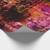 Abstract landschap Kunstrillen Paars rood Cadeaupapier (Hoek)